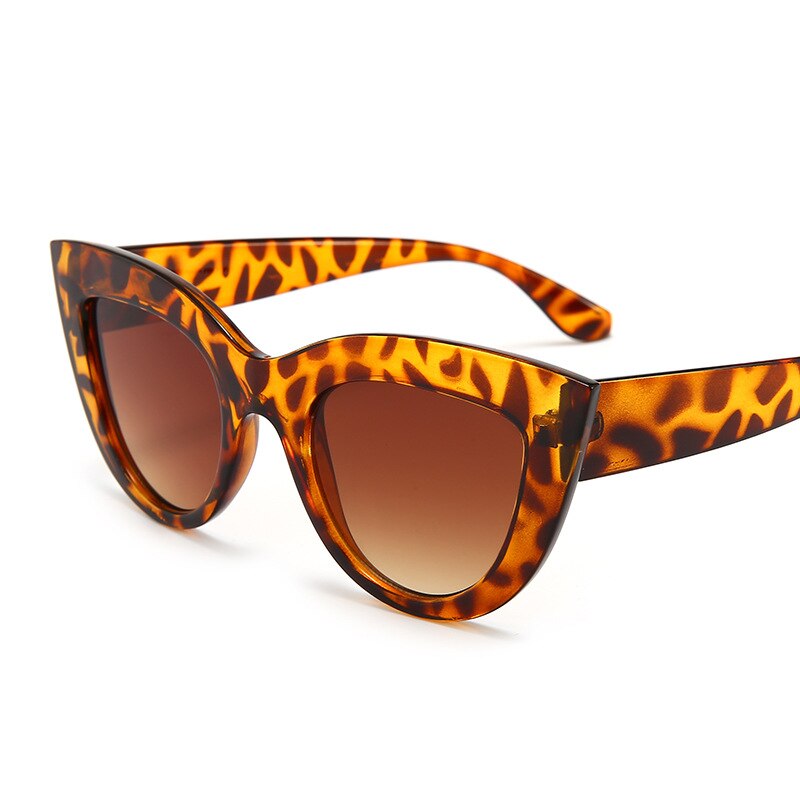 Pink Cat Eye Sunglasses Women Brand Black Mirror Sun Glasses Lady Cool Eyeglasses Female Shades Oculos Eyewear: leopard