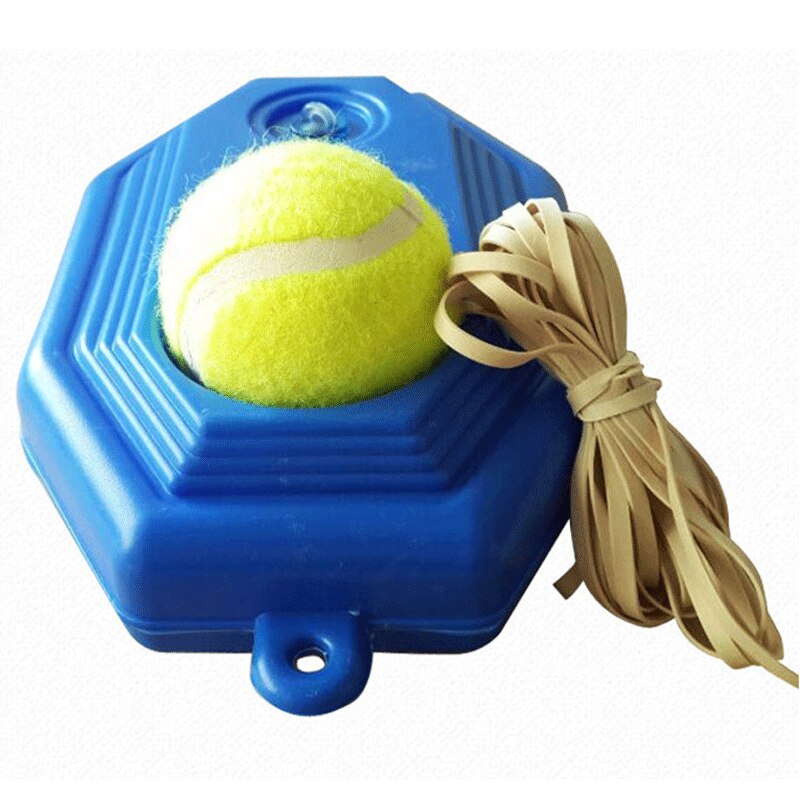 Pelota de rebote para entrenador de tenis con tablero de base de cuerda, amortiguador de tenis para autoestudio, herramienta de entrenamiento, equipo de ejercicio: YD53-White rope base