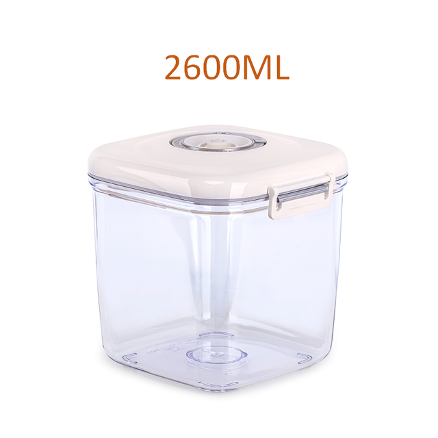 Circle Rectangle Square Food Storage Vacuum Container Different Capacity Vacuum Sealer Box Kitchen Storage for Vacuum Sealer: 2600ML