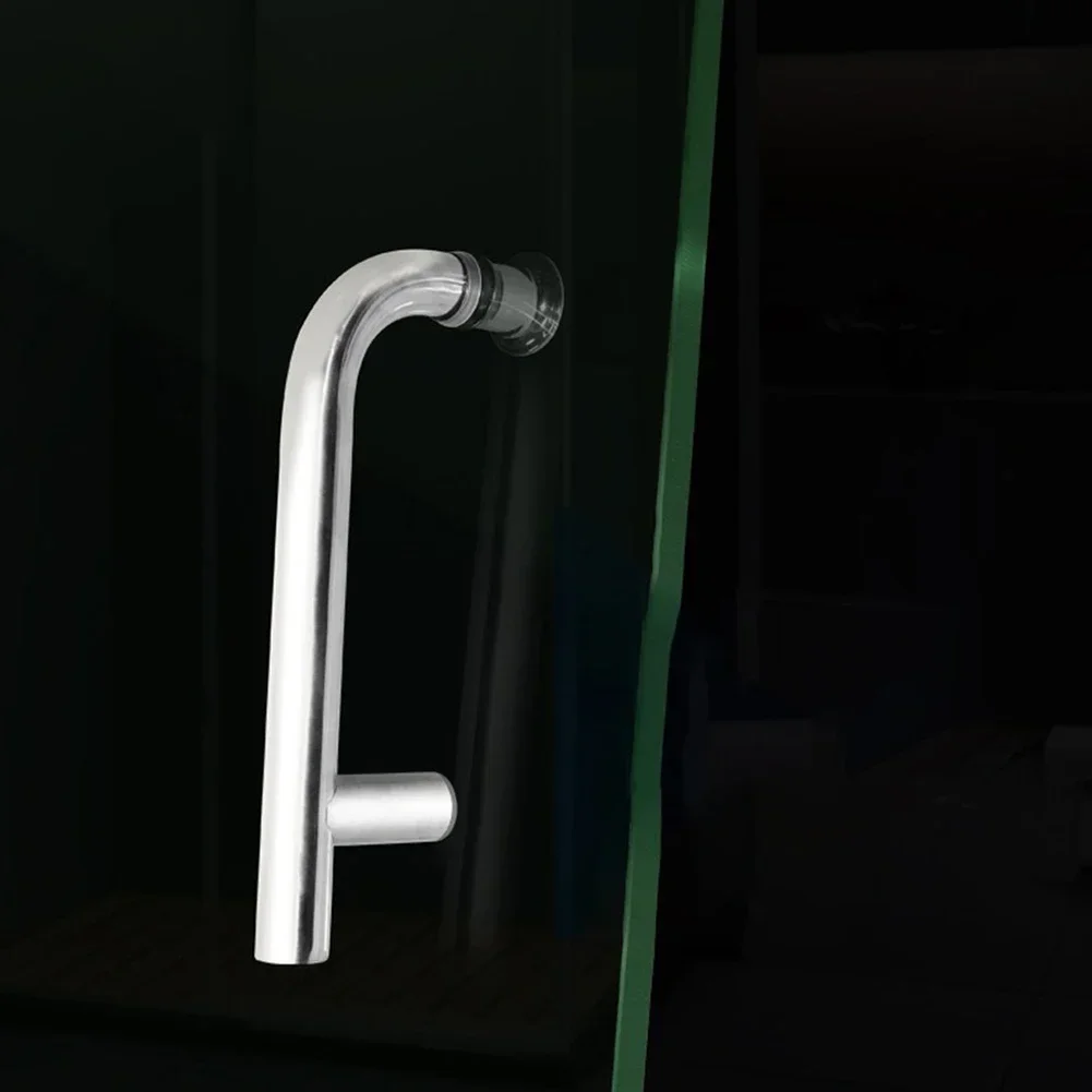 Stainless Steel Shower Handle Single Handle Bathroom Glass Door Handle Sliding Door Pull Household Hardware