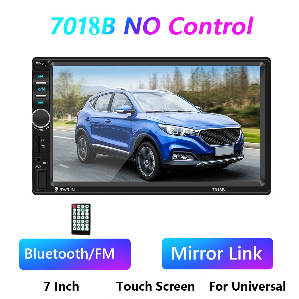 Podofo Autoradio 2 Din Car Radio 7&quot; HD Touch Screen Audio Stereo 7018B/7023B Video MP5 Multimedia Player For Nissan Toyota Kia: 7018B Radio Only