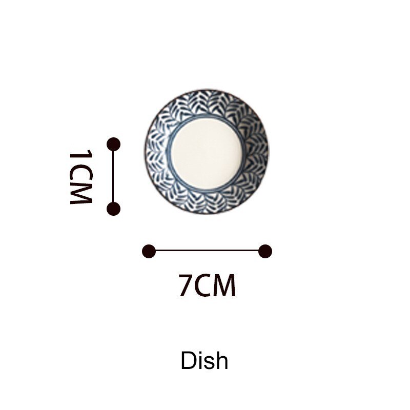 Vaisselle en céramique de style japonais, assiette de ménage, assiette ronde, bol à soupe pour salade AKUHOME: Saucer saucer