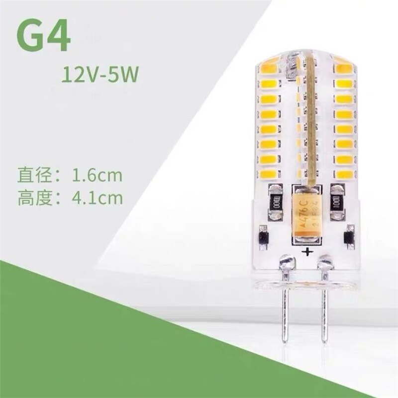 G4 12V 2/3/4/5W Halogen Bulb 5pcs/set High Brightness Energy Saving Illumination Lamps Warm White Halogen Bulbs E11885: 4W
