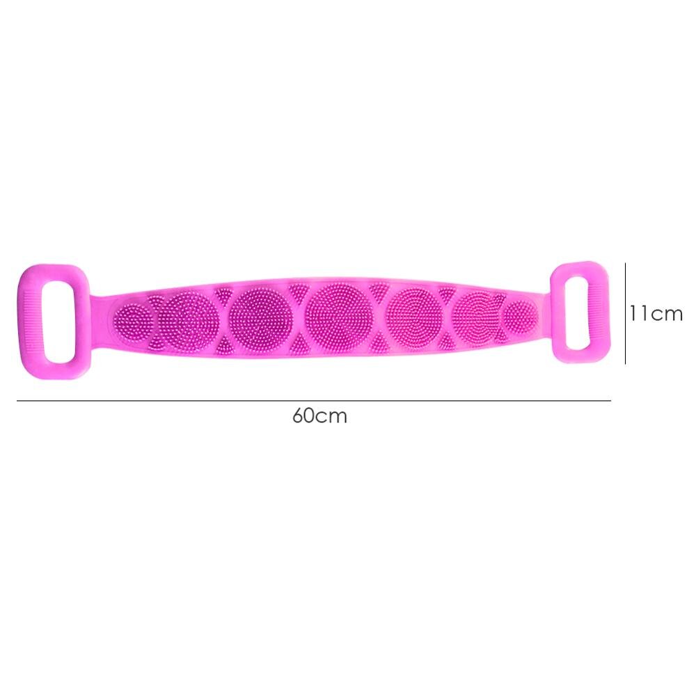 1pc Silicone bain épurateur serviettes frottant dos douche propre brosse salle de bain gommage Flexible épurateur peau nettoyage bain épurateur: 09