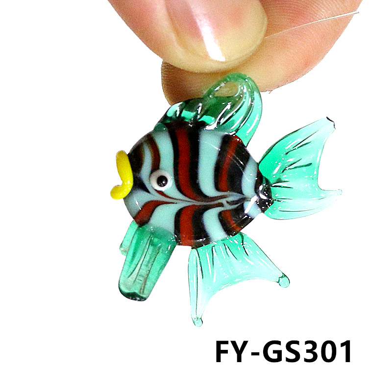 Flottant verre clair bulle boule assorti mignon miniature marine poisson figurine charm pendentif pour aquarium aquarium aquarium aquarium aquarium décoration accessoires: green