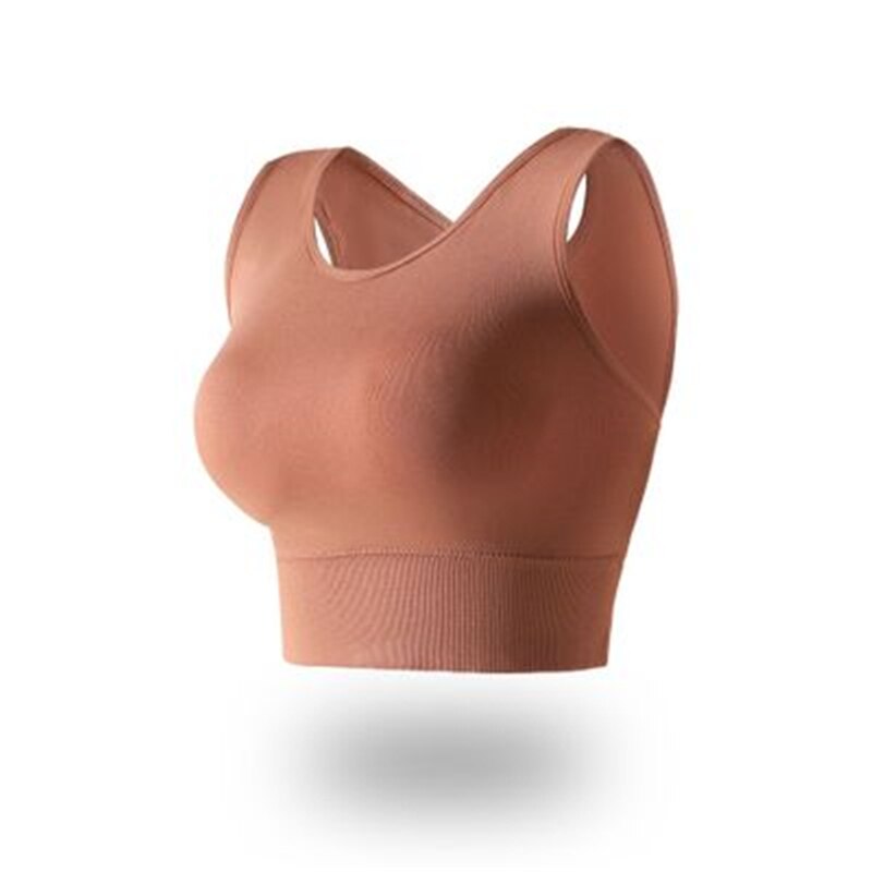 Chaleco de gimnasio para mujer, ropa interior deportiva sólida, transpirable, para correr, ropa activa, Tops de Yoga, sujetadores de entrenamiento elástico de talla libre para Fitness