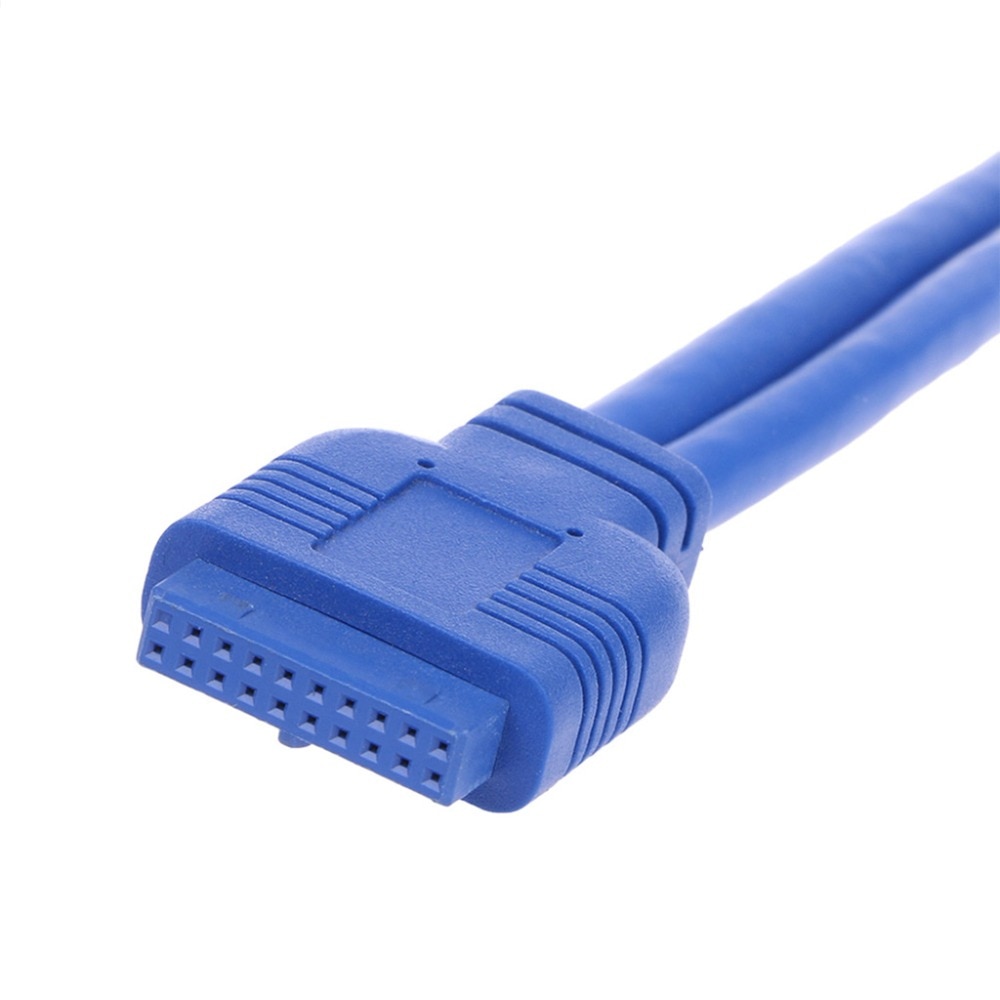 20 Pin 3.5" Floppy Bay Front Panel 2 Ports USB 3.0 Expansion Adapter Connector