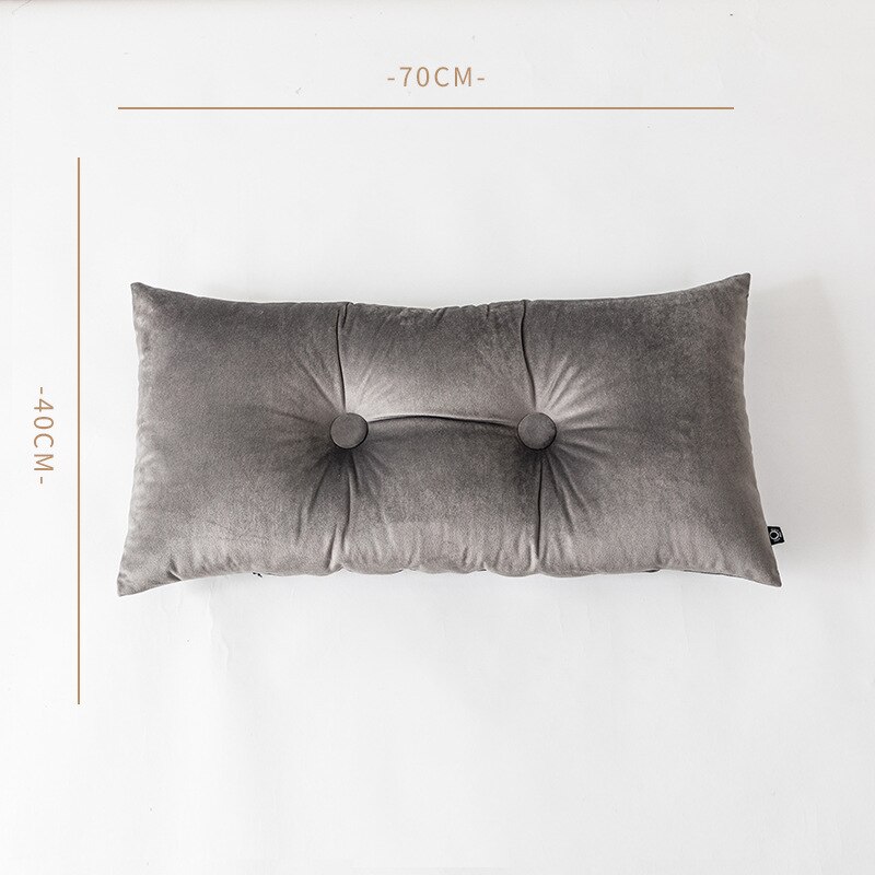Fluweelzacht zitkussen vliegtuig zwanger lang kussen voor slapen lounge stoel kussens: Donkergrijs 40 x 70cm