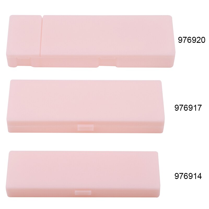 1 Pc Multifunctionele Pure Kleur Plastic Student Etui Home Office Opslag Briefpapier Pouch Office Supply: Medium(Pink)