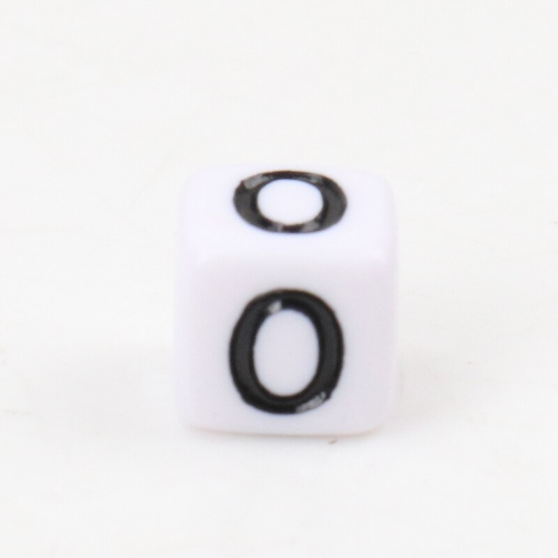 , cubo de alfabeto con letras blancas y negras, cuentas sueltas con letras acrílicas, apto para fabricación de joyas, 6mm, 100 Uds.: Castaño / other