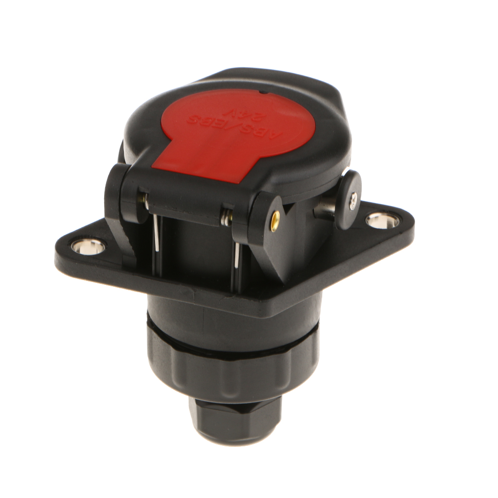 Enchufe de remolque de 15 pines 24V luces de cableado redondas remolque caravana camión barco