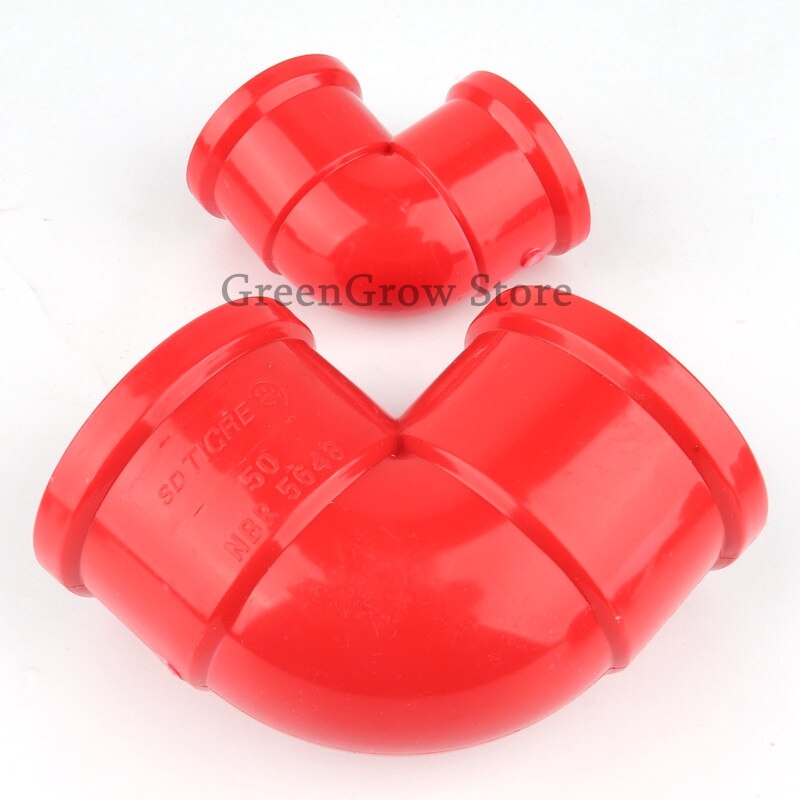 10pcs Thickened Red PVC Elbow Joint Aquarium Tank UPVC Connector Garden Irrigation Water Pipe Connectors Socket Tube Joints