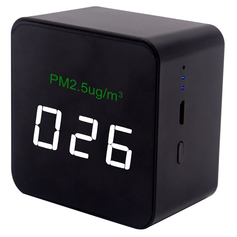 Mini Pm2.5 Detector Air Tester Monitor Meter Rechargeable Air Detector: Default Title