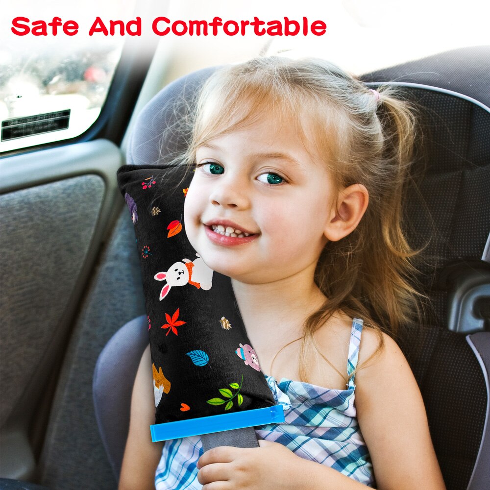 4 Stuks Veiligheidsgordel Kussen Kids Animal Autogordel Covers Clip Passen Schoudervullingen Veiligheidsgordel Strap Cover Hoofdsteun Voor kinderen