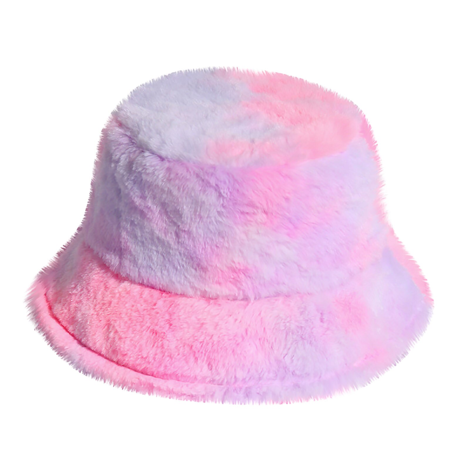 Sombreros de pescador de felpa con tinte anudado para mujer, gorro abrigado para exteriores, gorra de pescador de terciopelo suave, gorro de lavabo cálido de para mujer: PK