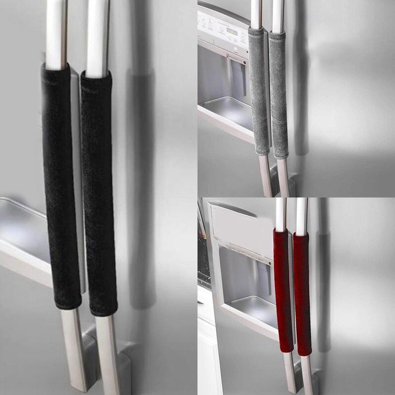 1 Pair Refrigerator Handle Glove Handle Cover Fridge Handle Covers DIY Refrigerator Sleeve Door Knob Covers Velvet Cloth Covers