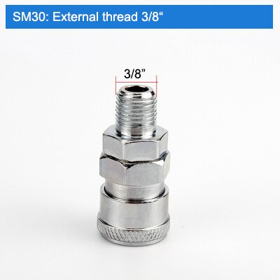 C type Hose Quick connector PP30 SP30 PF30 SF30 PH30 SH30 PM30 SM30 Pneumatic fitting Conector del compresor de aire: SM30