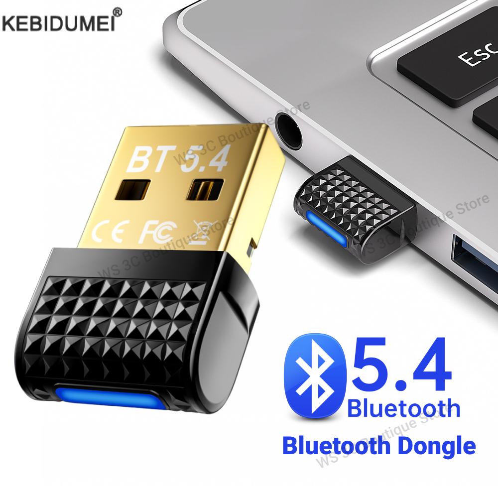 USB Bluetooth 5.4 Adapter Transmitter Bluetooth Receiver Audio Bluetooth Dongle Wireless USB Adapter for Computer PC Laptop