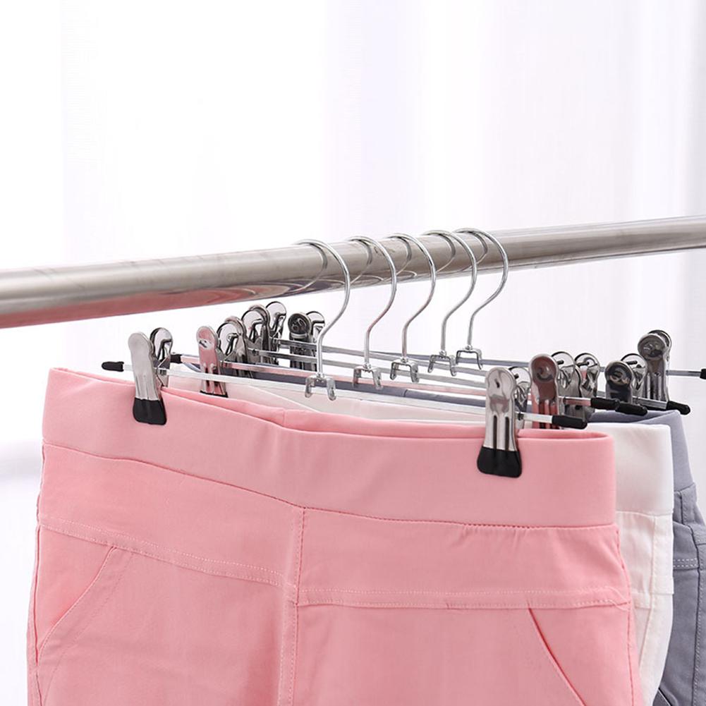 Cintres en acier inoxydable, 5 pièces, pour vêtements de bébé, jupes pour enfants et adultes, crochet de pantalon, antidérapant, support de séchage extérieur, rangement, ZXH
