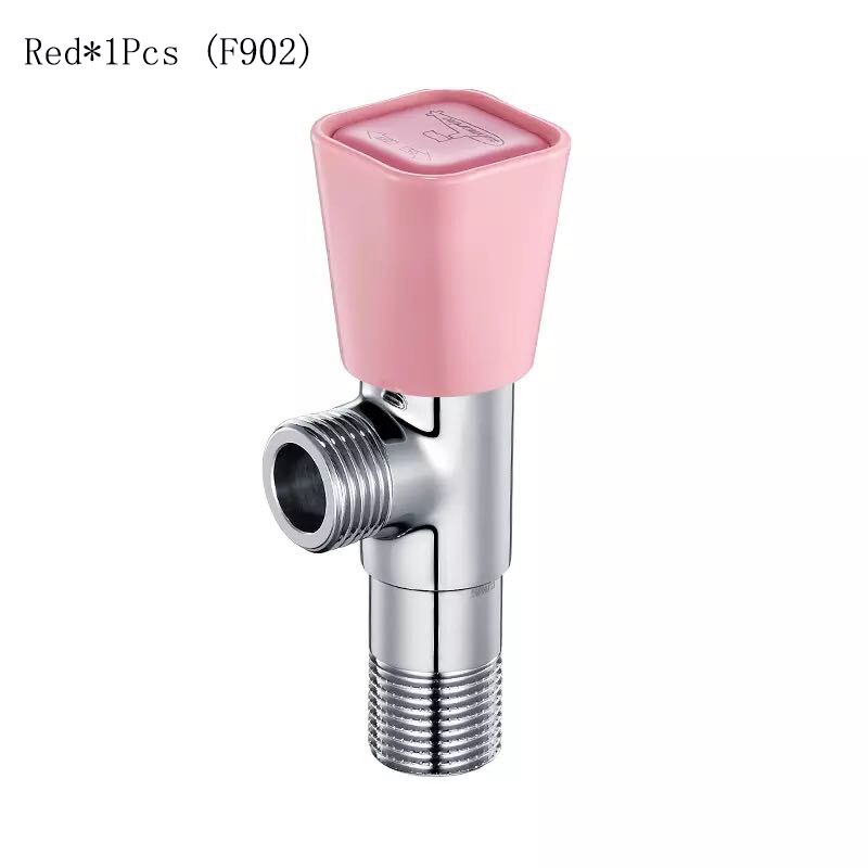 Submarine Lizhi Angle Valve Bathroom Angle Filling Valve Double water outlet angle valve Kitchen Cold Mixer Tap Accessories: Red F902