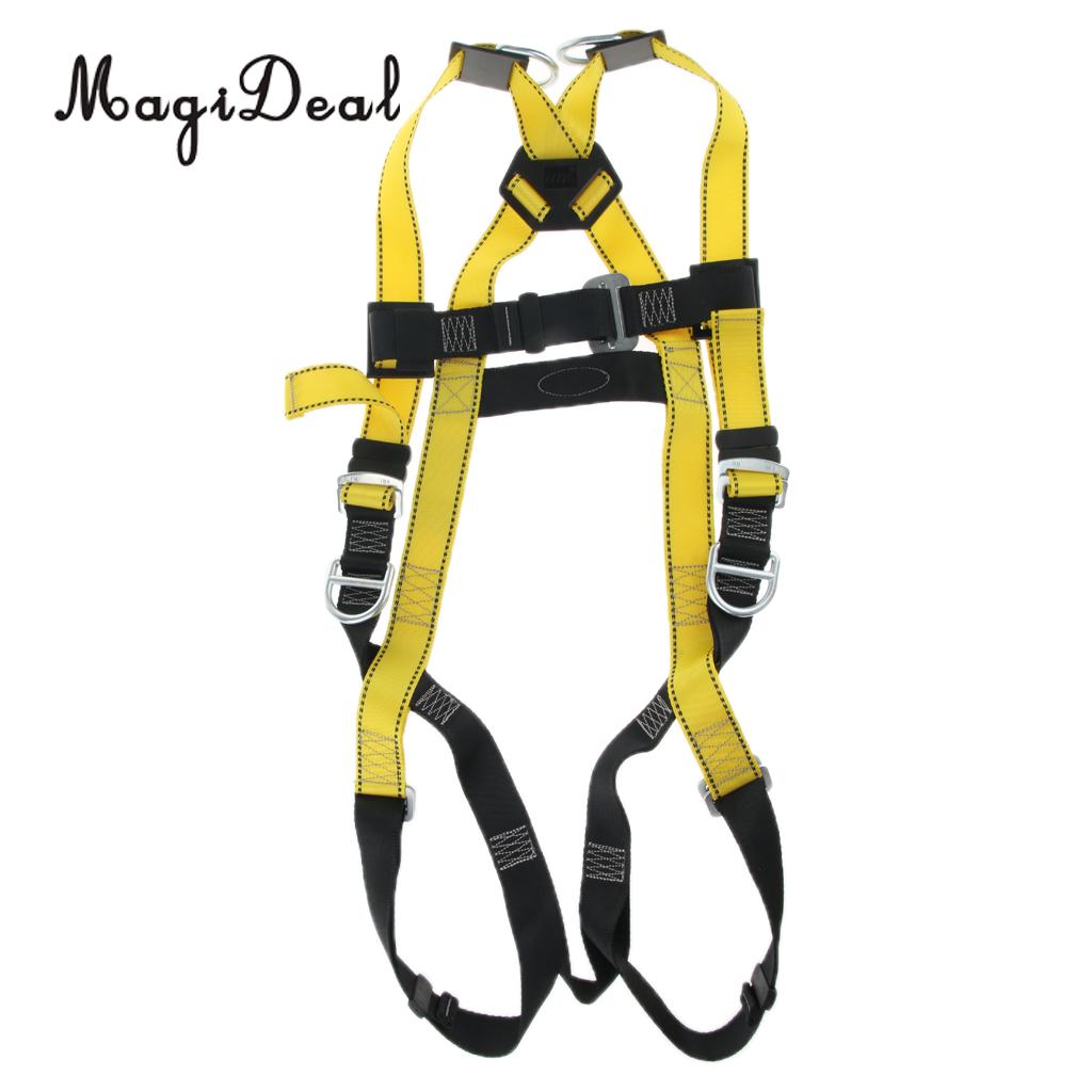 High Strength Poly Full Body Rock Climbing Harness Adults Safe Belts Guide Mountaineering Rappelling Equipment