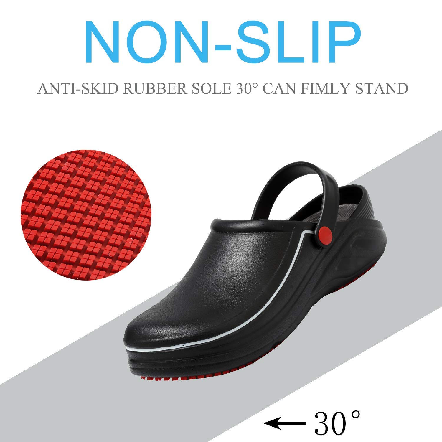 YEINSHAARS EVA Chef Shoes Non-slip Waterproof Oil-proof Kitchen Work Shoes for Chef Master Cook Restaurant Slippers