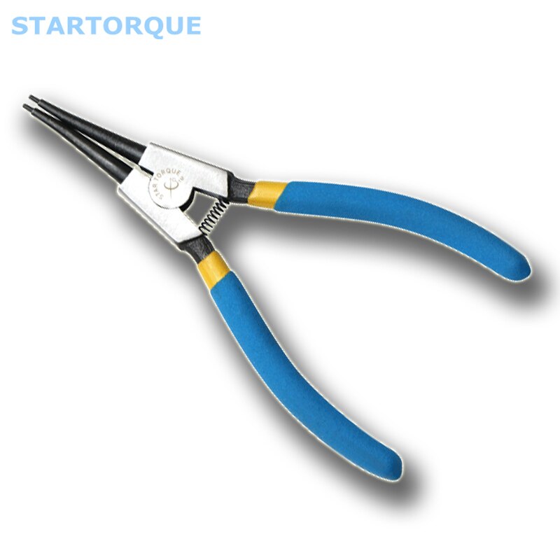 5" 125mm Multifunctional Snap Ring Pliers Multi Tools Multi Crimp Tool Internal External Ring Remover Retaining Circlip Pliers: Straight head of a w