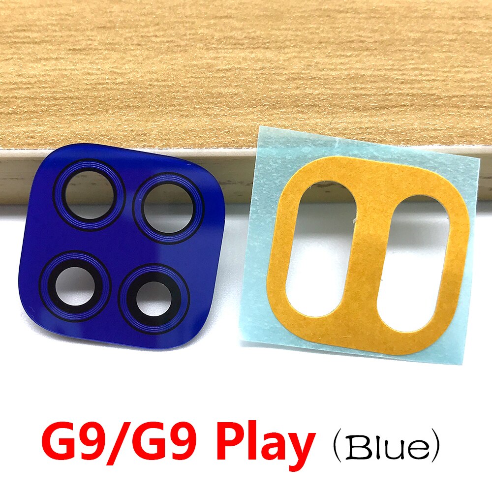 2 sztuk tylny obiektyw szklany obiektyw dla Motorola Moto Z4 Z3 grać G8 G9 grać Plus moc Lite G20 G30 G10 z naklejki klej: G9 Play Blue
