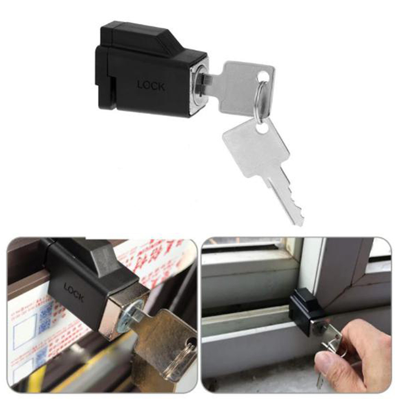 Glass Window Children Safety Lock Aluminum Alloy Door And Windows Self Adhesive Cable Restrictor Locks No Drilling Easy