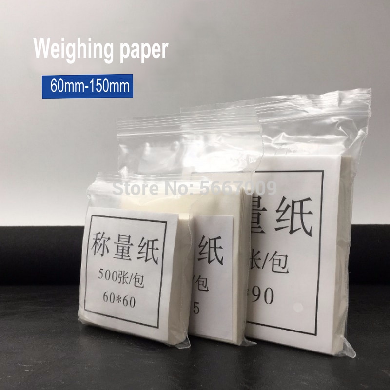 2Pack (1000Pcs) lab Gebruik Vierkante Glad Sulfaat Papier Wegen Papier 60/75/90/100/120/150Mm/200Mm
