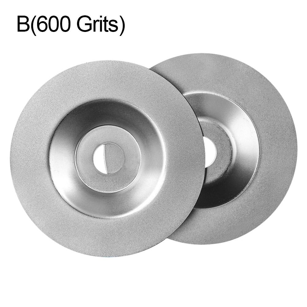 100mm diamantslipskivor, hållbar skålformad vinkelslip, slipskiva, 400/600/800/1000- korns sågblad, slipverktyg: Silver-