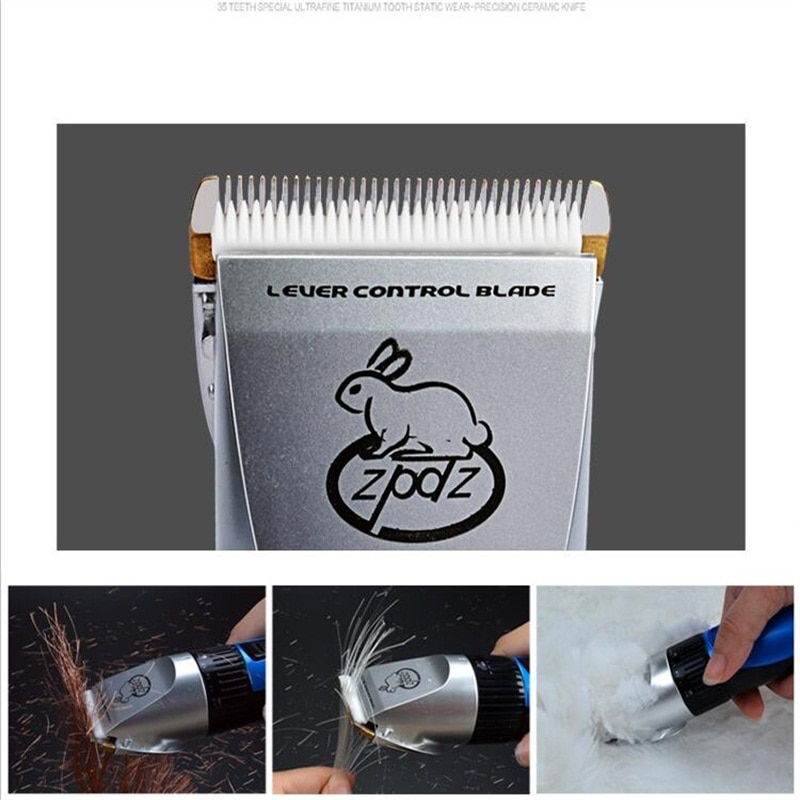 Cortadora de pelo para perros y gatos, máquina de afeitar para mascotas, recargable, 35W, AC110-240V