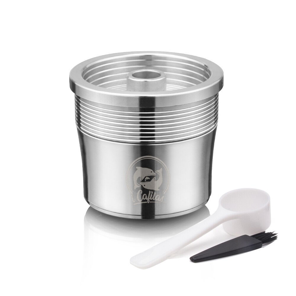 ICafilas cápsula de café reutilizable para illy X7.1 illy Y5 Mahine filtro de cafetera recargable de acero inoxidable: Gris claro