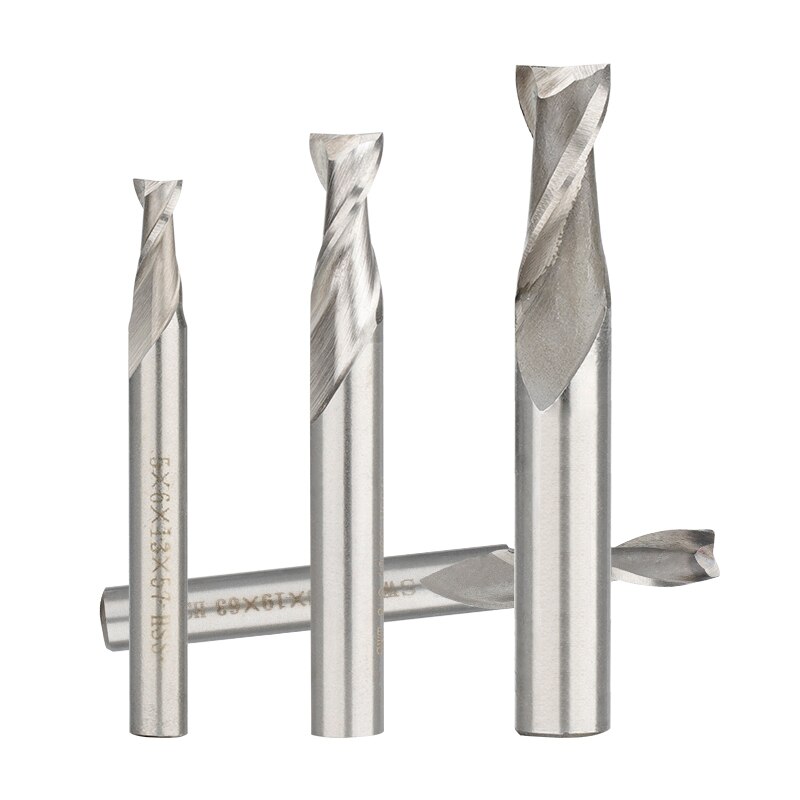 XCAN 2 Flute Milling Cutter 2-12mm HSS End Mill Aluminum Milling Tool CNC Router Bit