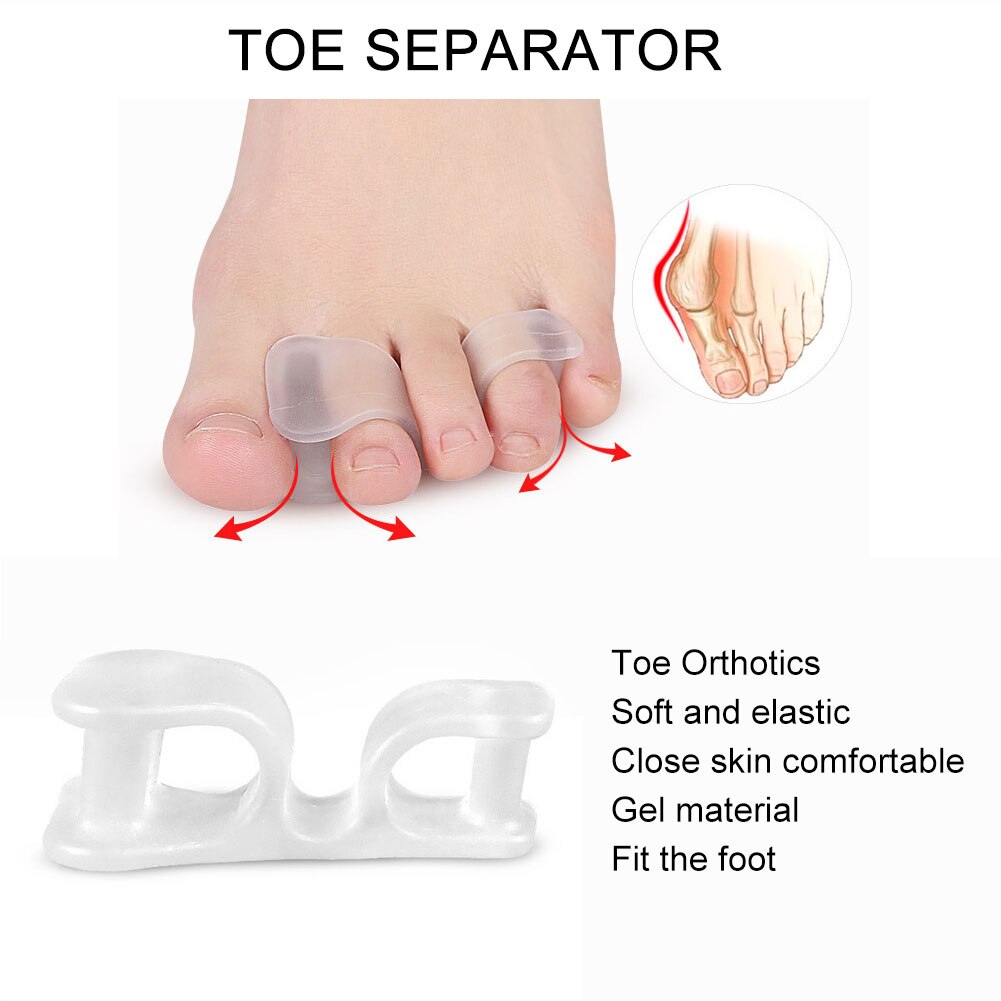 5Paare groß Zehe Zwei See Daumen Valgus Zehe Separator SEBS Fuß Finger Knochen Hervor Korrektor Orthesen Pedikübetreffend Fuß Pflege werkzeug