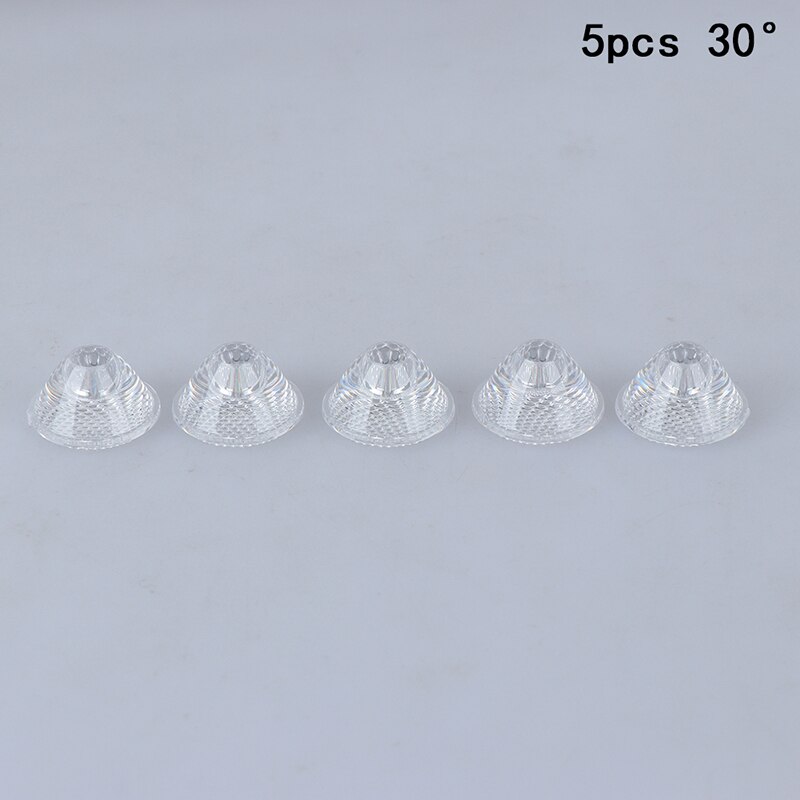 5 stuks 20mm 30 graden optische led lens reflector voor 1w 3w 5w led lamp