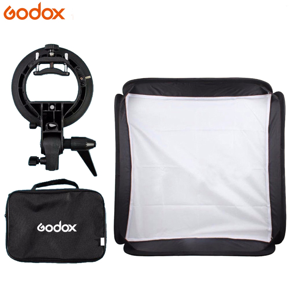 Godox Flash Softbox Kit 40x40 cm 15 "* 15", 60x60 cm 24 "* 24", 80x80 cm 31 "* 31" + S type support de Studio support de montage Bowen