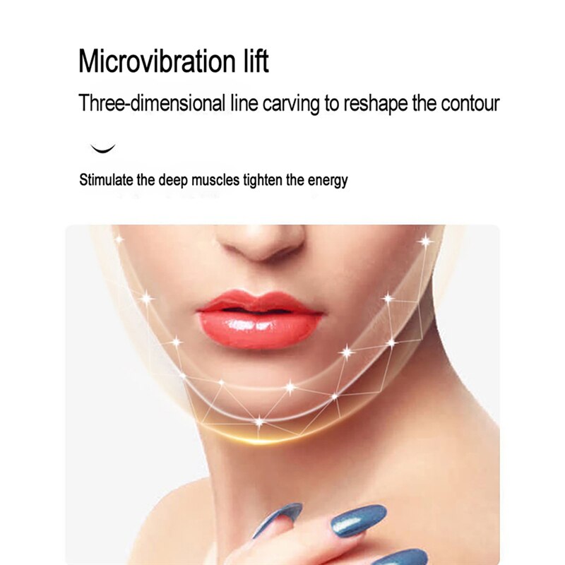 Facial Lifting Apparaat Led Photon Therapie Facial Afslanken Trillingen Stimulator Dubbele Kin V-Vormige Cheek Lift Gezicht