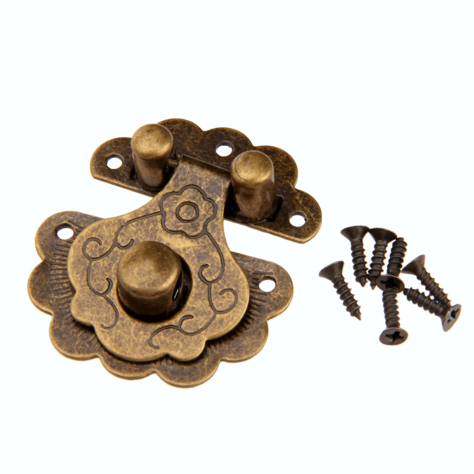 1pc 40*36mm antik bronze æske hasp lås lås smykkekiste trææske lås lås hardware værktøj