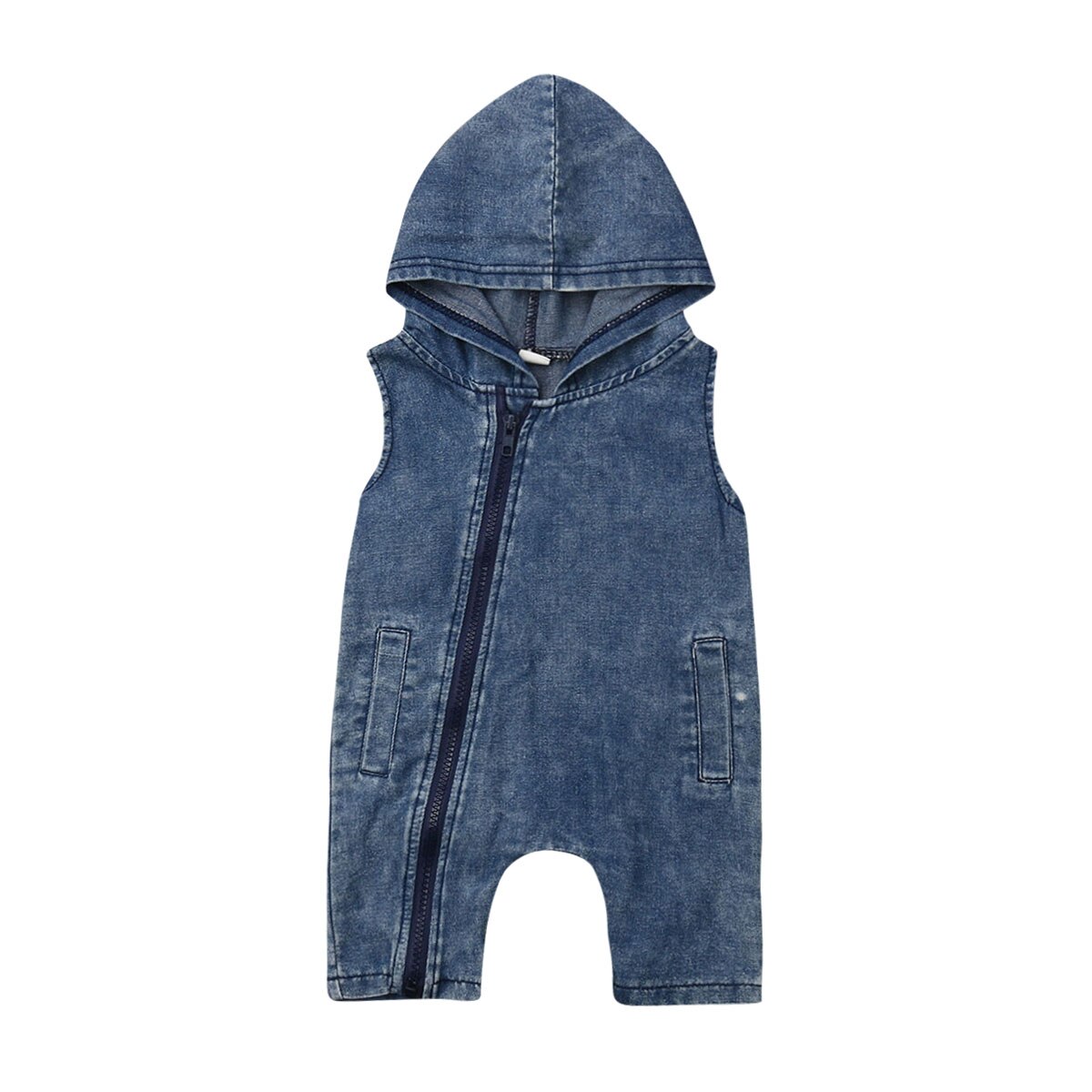 Barboteuse en Denim pour enfants | Vêtements d'été, pour bébés garçons et filles: B / 12M