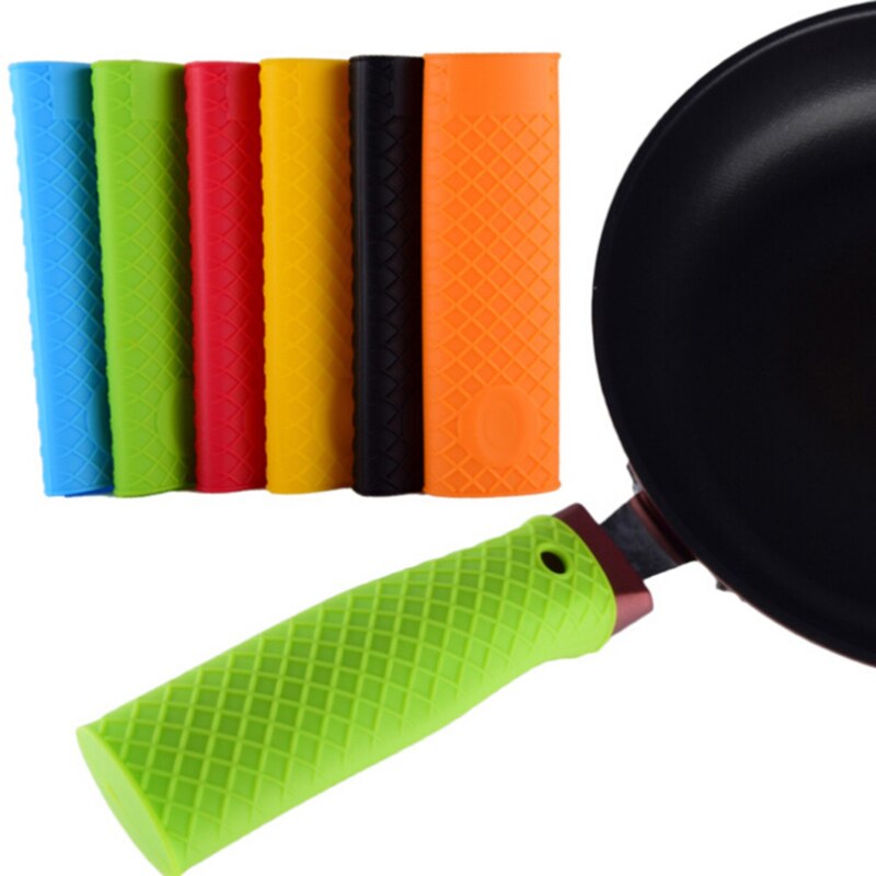Funda para asa de cazo antideslizante, piezas de utensilios de cocina, herramientas de cocina únicas, olla de silicona, mango de sartén