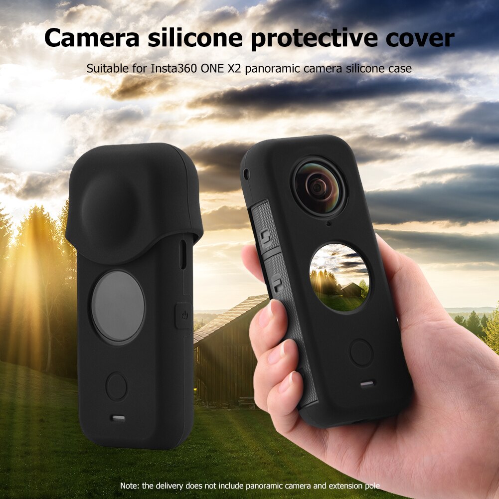 Weiche silikonhülle für insta 360 und one  x2 kamera – staubschutzhülle für objektiv und kamerazubehör