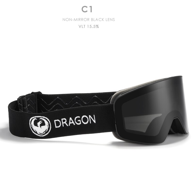 Dragon-Gafas de esquí de doble capa para hombre y mujer, lentes antivaho grandes para esquiar, nieve, snowboard, D292, UV400: C1