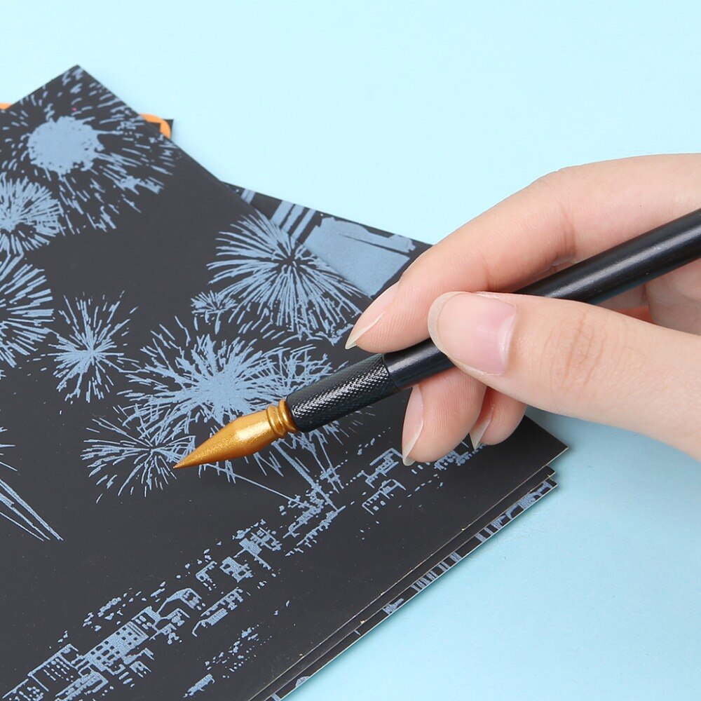 5Pcs Painting Drawing Scratch Arts Set Stick Scraper Pen Tools interesting DIY Necessaries Products