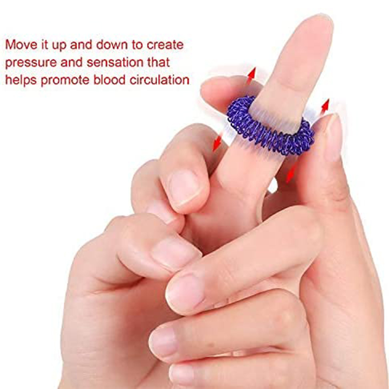 15 Uds. Anillos de acupresión, juego de anillos sensoriales con puntas para adolescentes y adultos, masajeador reductor de estrés, juguetes antiestrés para aliviar el estrés