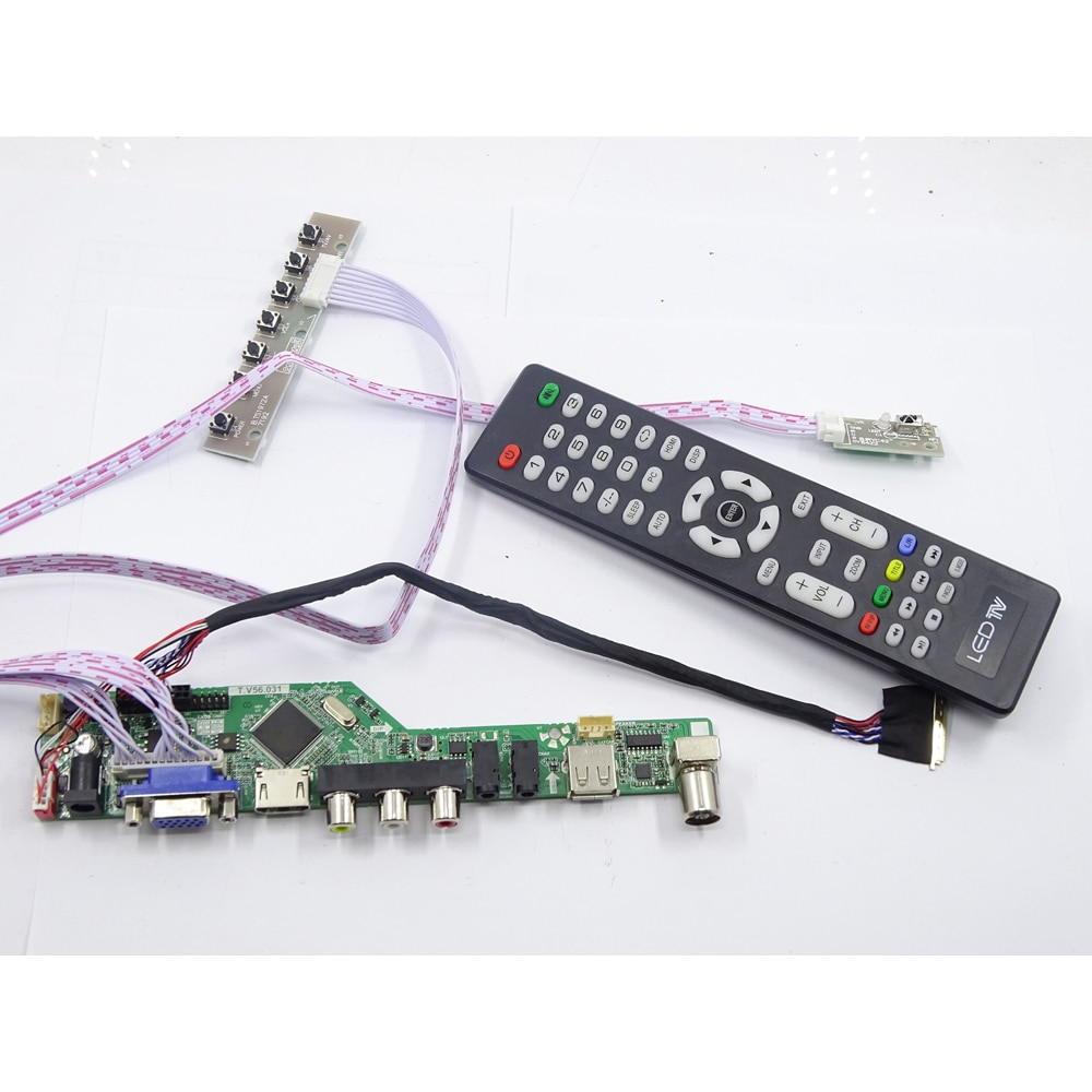 Kit Voor LP156WH4 Tl Panel 1366X768 Controller Board Kit Remote 40pin Lvds Lg Display Tv Rf Av Usb Hdmi Dvi vga Led Lcd