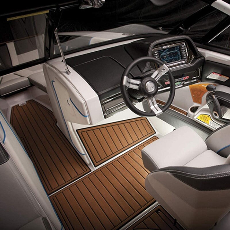 Plancher de bateau en mousse EVA, Imitation teck auto-adhésif, 2400x450mm, accessoires de Yacht