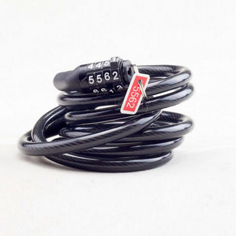 Bike Lock 4 Digit Code Combination Bicycle Lock Bicycle Security Lock Bicycle Equipment MTB Anti-theft Lock Bicycle Accessories
