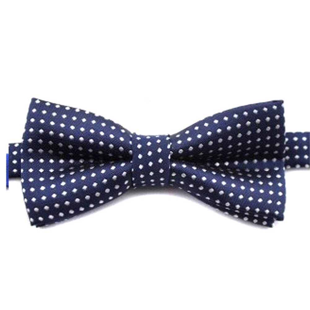 Formal Children's bow tie Polyester solid color Butterfly Wedding Party Dot Necktie Kid Suit Tuxedo Dicky Pet Bow Tie: navy