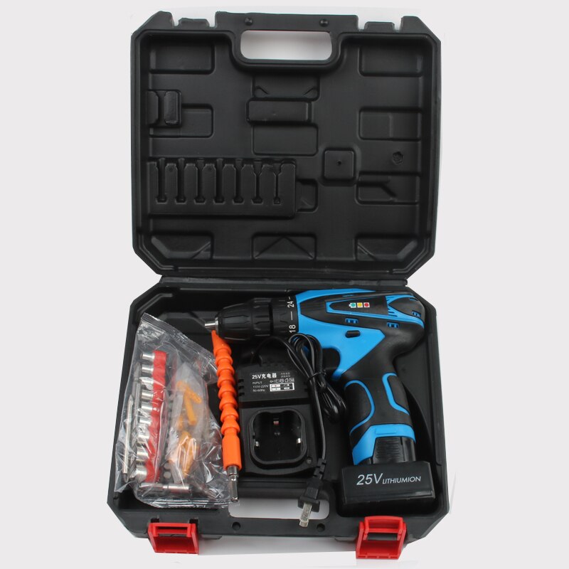 HIMOSKWA Lithium electric drill charging hand drill small hand gun drill multifunctional household electric screwdriver